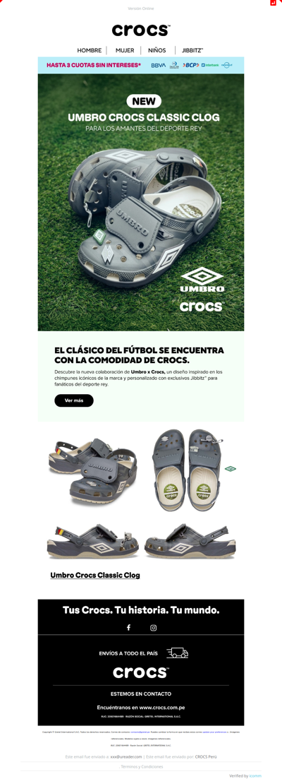 Nuevo: Umbro x Crocs llegó ⚽