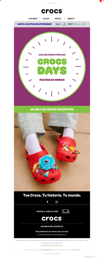 ¡Solo 24 horas para Crocs Days!