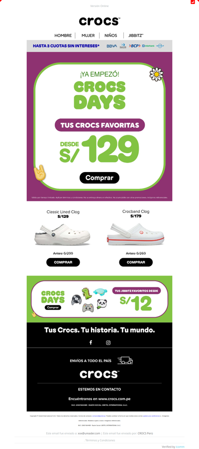 ¡Ya empezó los CROCS DAYS! ⚡