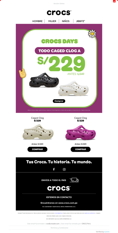¡Tus Caged favoritas a S/ 229!
