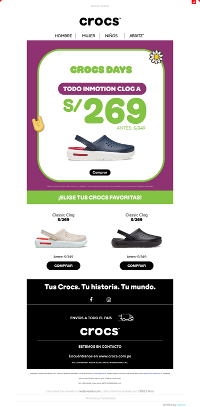 Todo InMotion Clog a S/ 269 ⚡