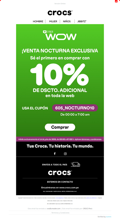 ¡Venta Nocturna! 10% Adicional
