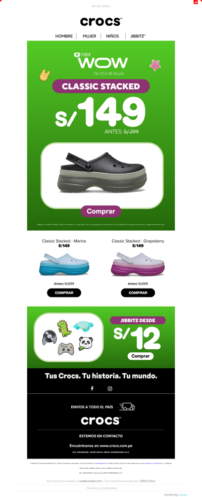 Classic Stacked a mitad de precio