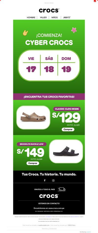 El finde tiene nombre: Cyber Crocs