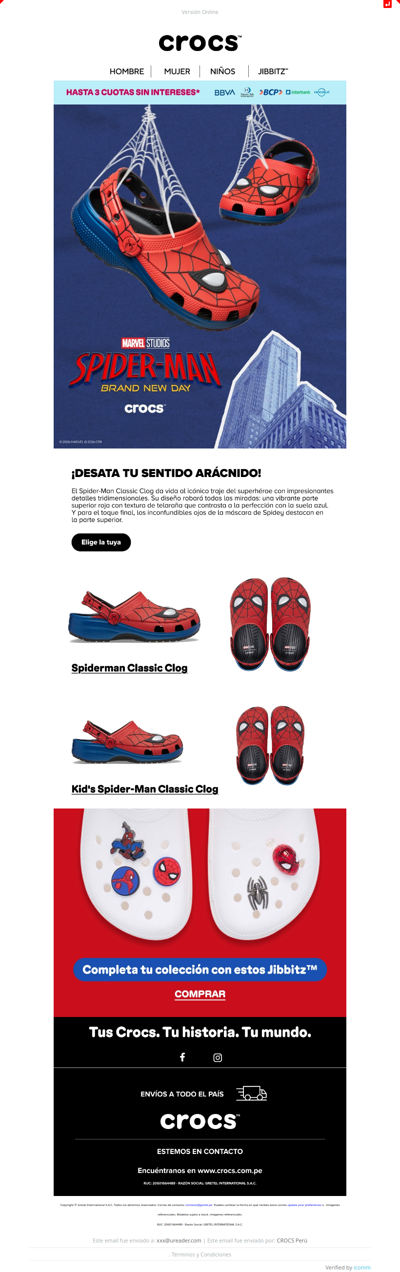 Spider-Man eligió sus Crocs. ¿Y tú?