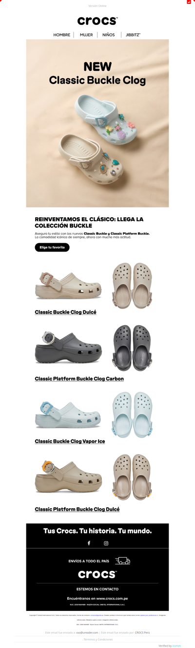 ✨ Llegó la colección Buckle de Crocs