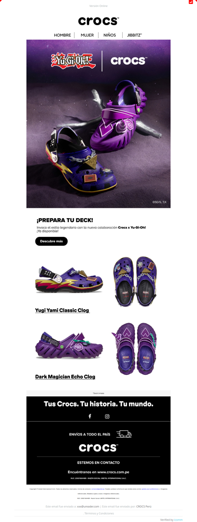 ¡Ya disponible! Crocs x Yu-Gi-Oh!