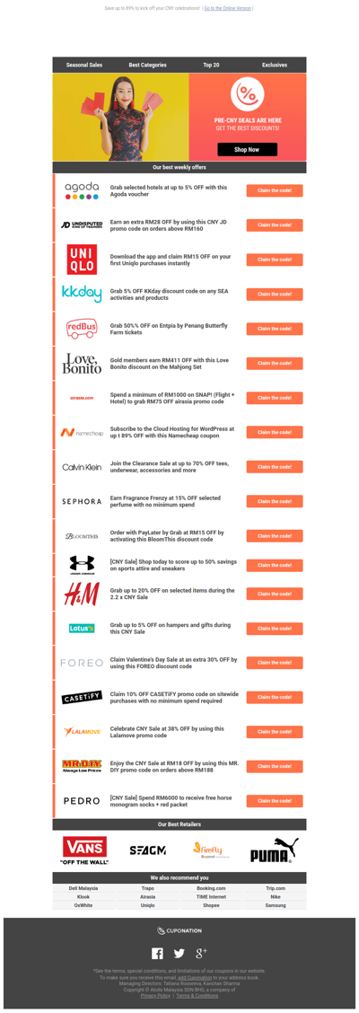 Get lucky early: Shop Pre-CNY Sale! 🧨✨