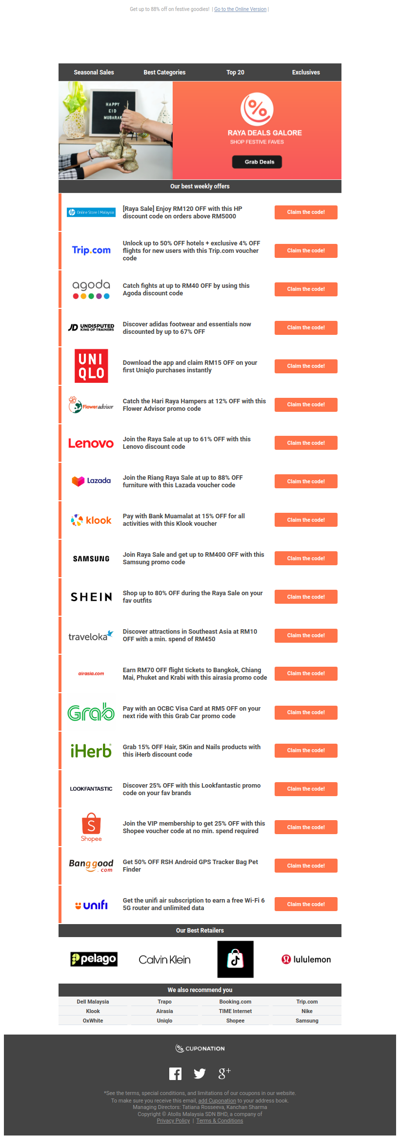 Don’t just eat, shop Raya too! 😎🎁