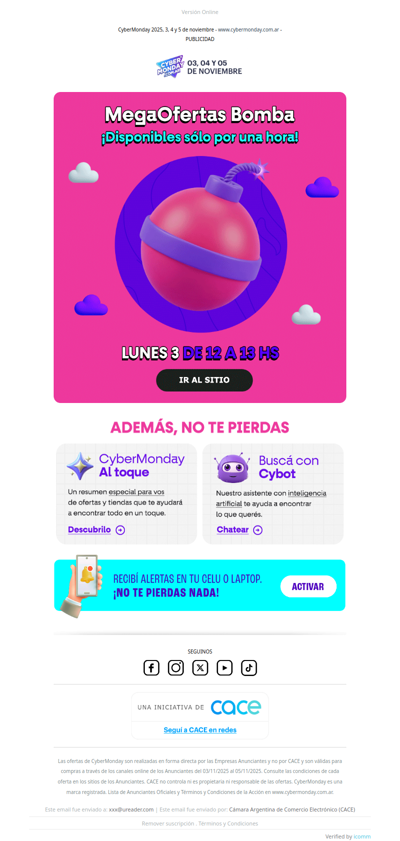 😎 Llega el mediodía, llegan las MegaOfertas Bomba 💣