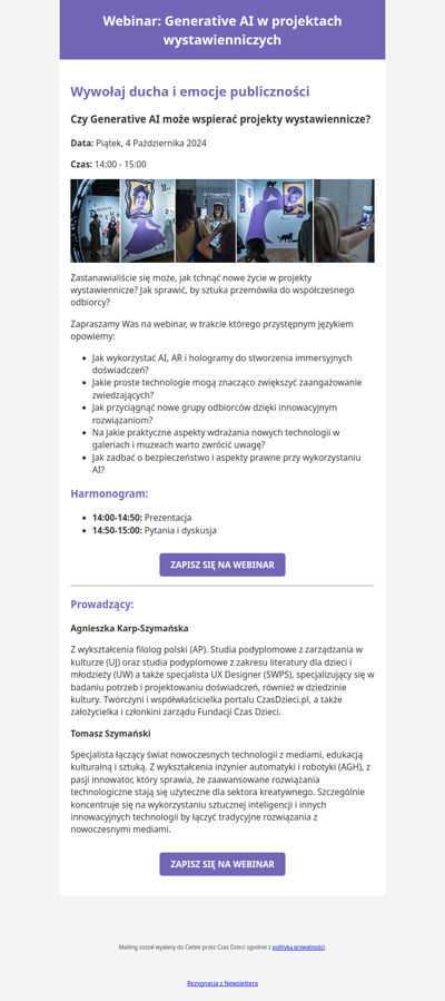 Webinar: Generative AI w projektach wystawienniczych