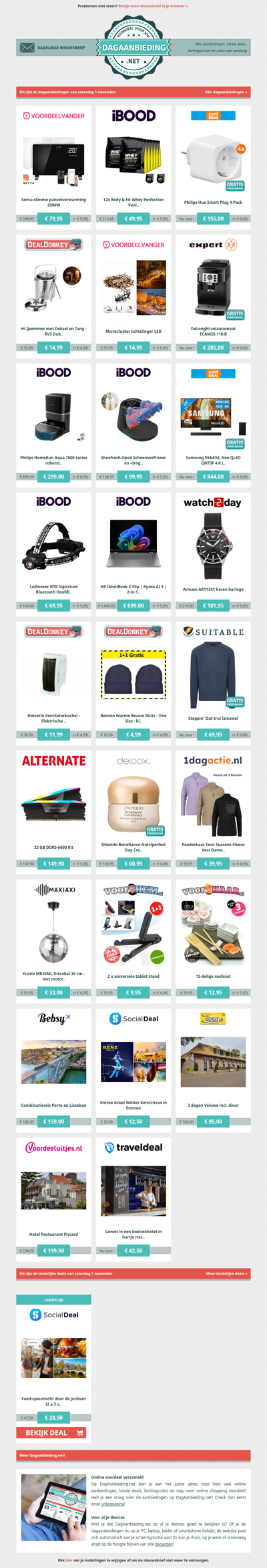 Beste Asda, alle dagaanbiedingen van zaterdag 1 november