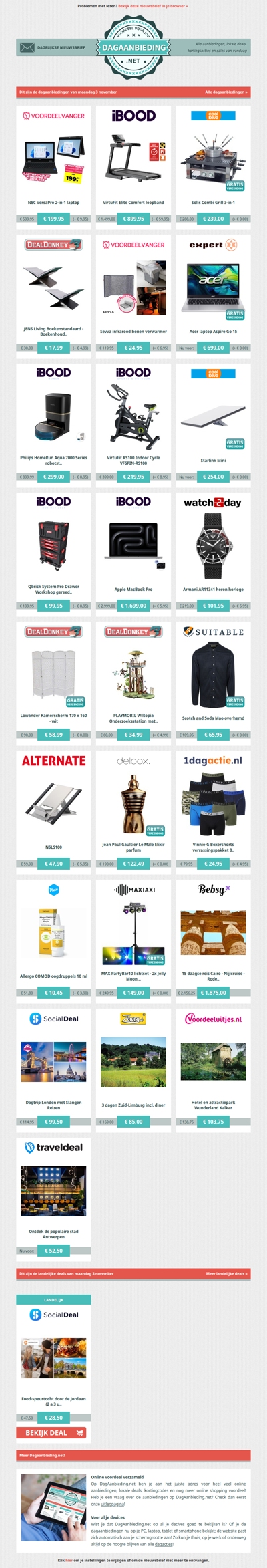 Beste Asda, alle dagaanbiedingen van maandag 3 november