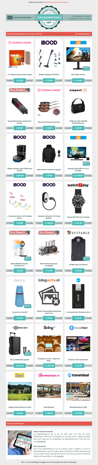 Beste Asda, alle dagaanbiedingen van dinsdag 4 november