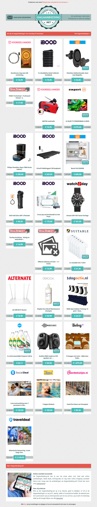 Beste Asda, alle dagaanbiedingen van maandag 10 november