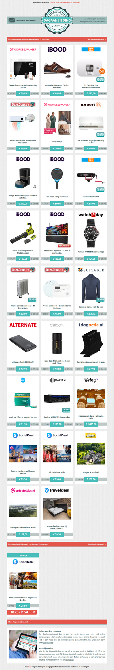 Beste Asda, alle dagaanbiedingen van dinsdag 11 november