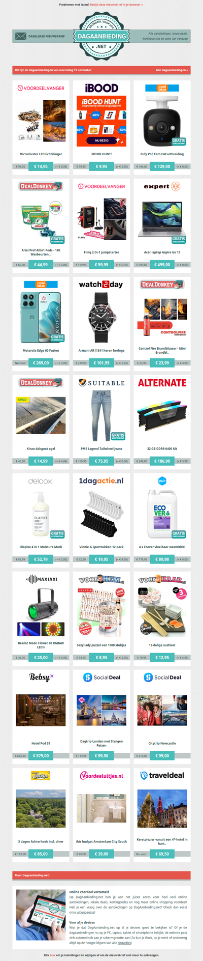 Beste Asda, alle dagaanbiedingen van woensdag 19 november