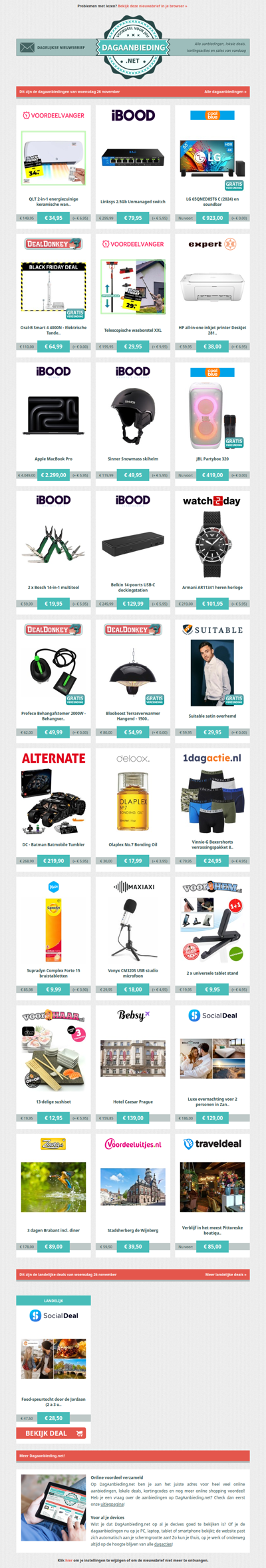 Beste Asda, alle dagaanbiedingen van woensdag 26 november