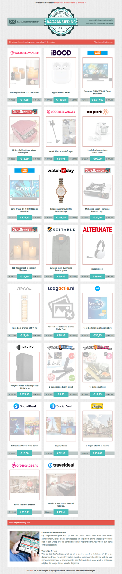 Beste Asda, alle dagaanbiedingen van woensdag 31 december