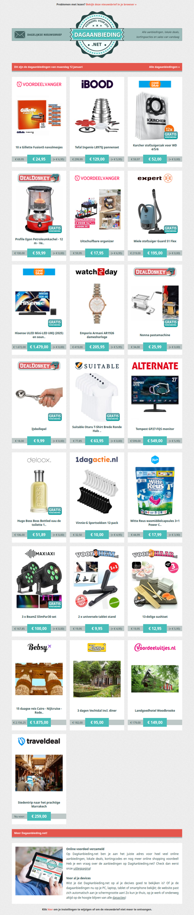 Beste Asda, alle dagaanbiedingen van maandag 12 januari