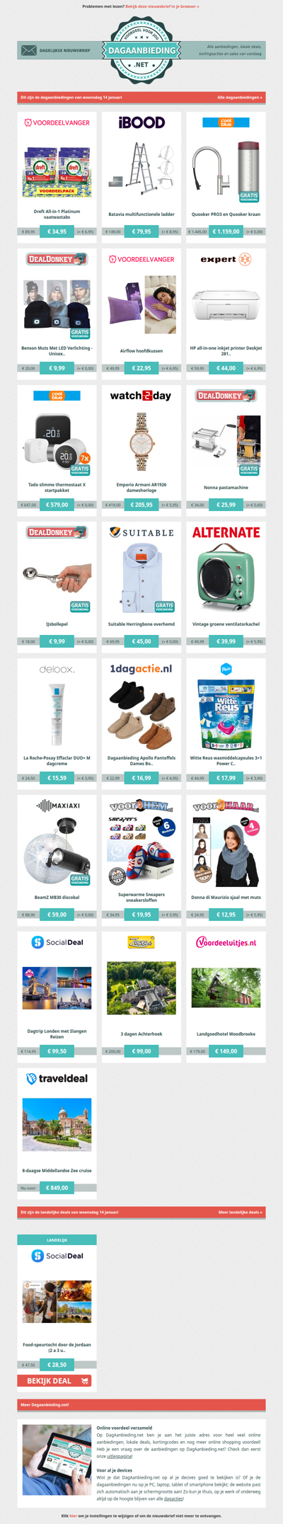 Beste Asda, alle dagaanbiedingen van woensdag 14 januari