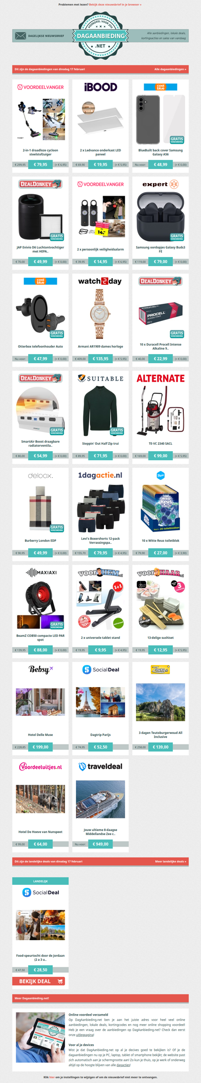 Beste Asda, alle dagaanbiedingen van dinsdag 17 februari