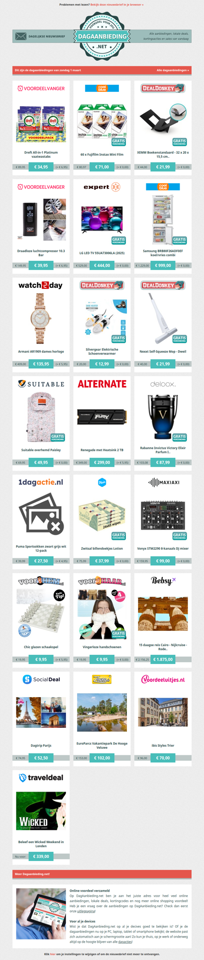 Beste Asda, alle dagaanbiedingen van zondag 1 maart