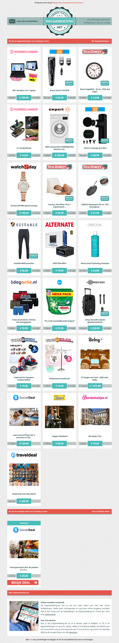 Beste Asda, alle dagaanbiedingen van maandag 2 maart