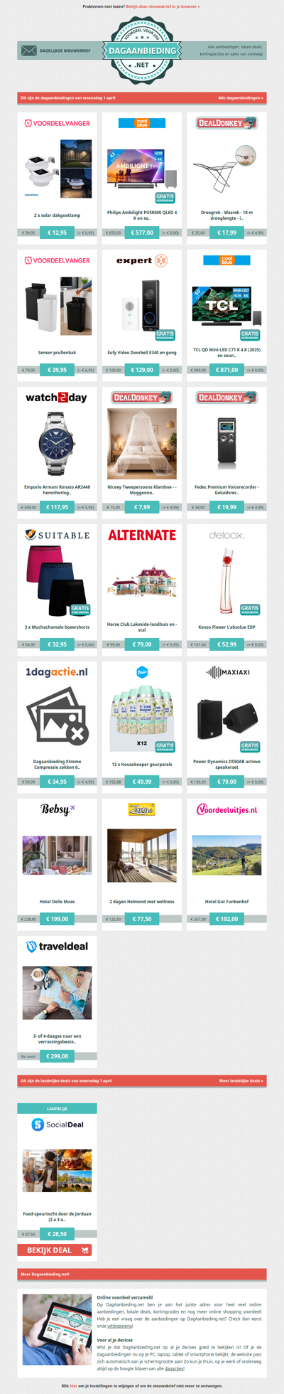 Beste Asda, alle dagaanbiedingen van woensdag 1 april