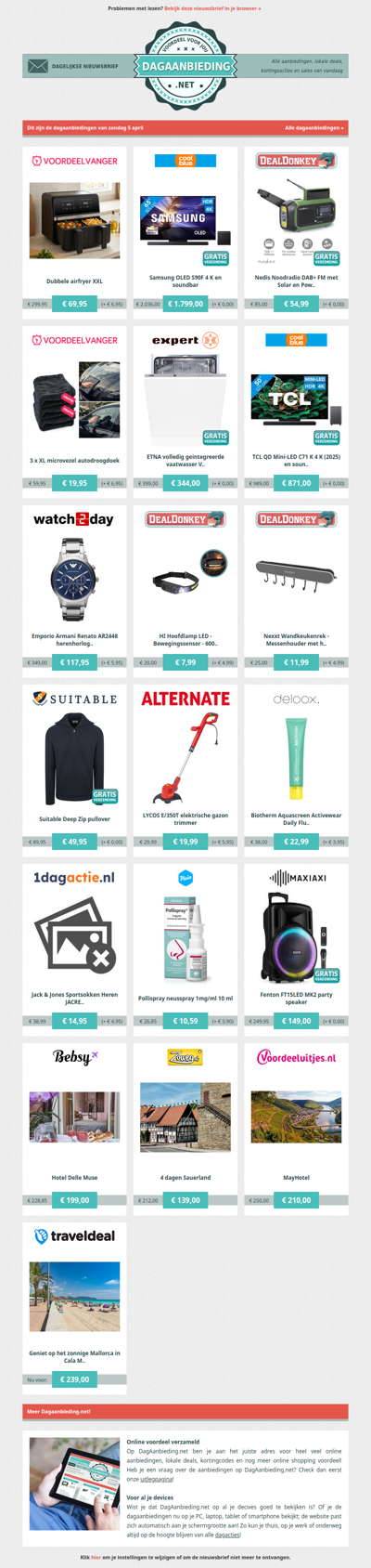 Beste Asda, alle dagaanbiedingen van zondag 5 april