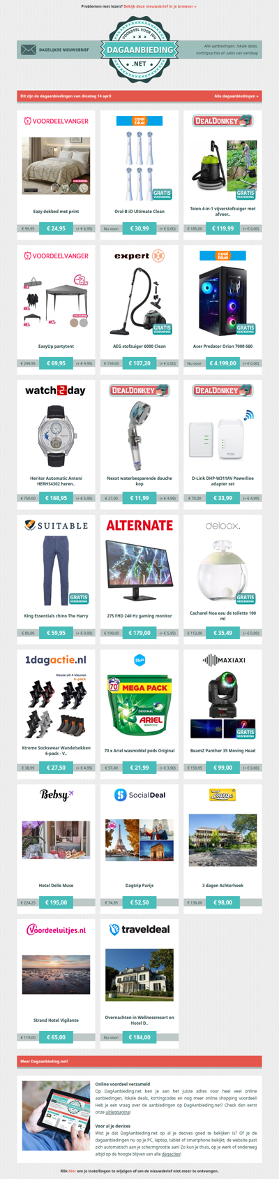 Beste Asda, alle dagaanbiedingen van dinsdag 14 april