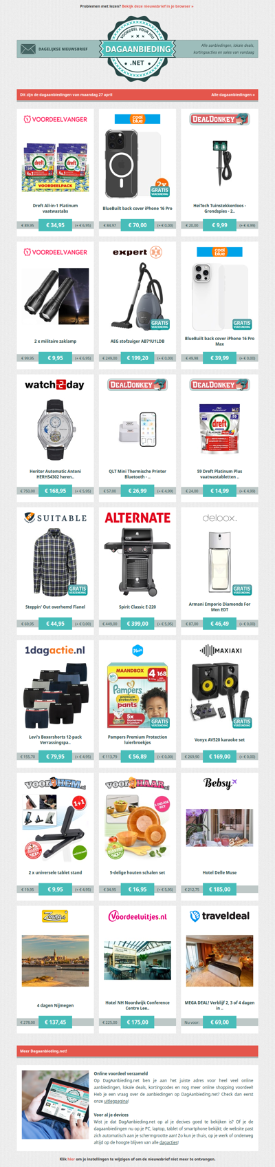 Beste Asda, alle dagaanbiedingen van maandag 27 april