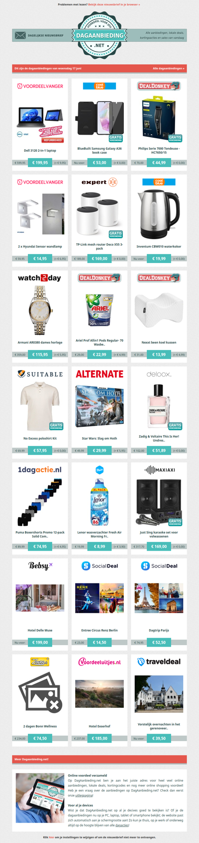 Beste Asda, alle dagaanbiedingen van woensdag 17 juni