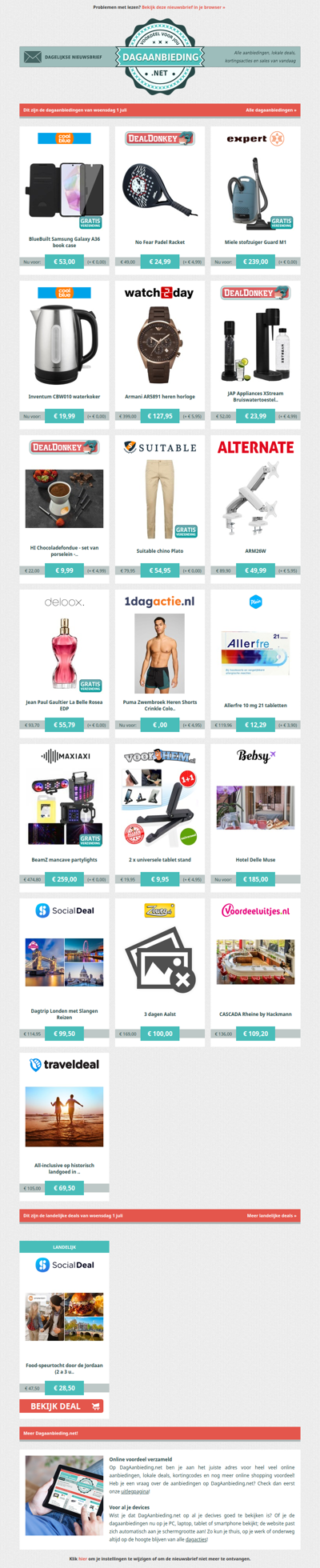Beste Asda, alle dagaanbiedingen van woensdag 1 juli