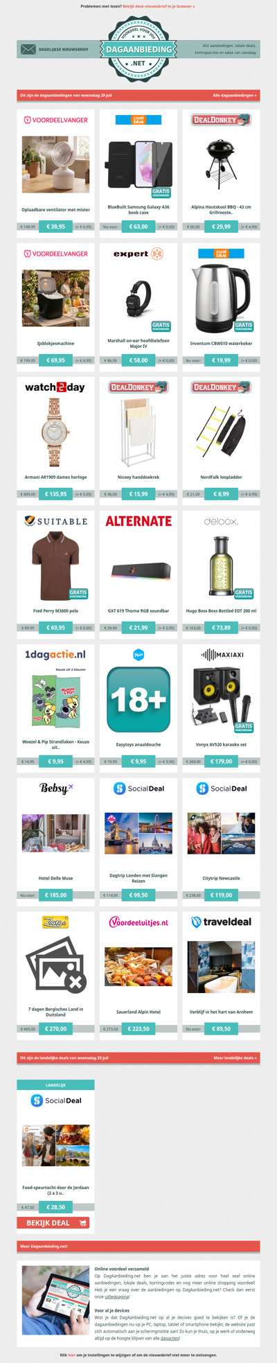Beste Asda, alle dagaanbiedingen van woensdag 29 juli