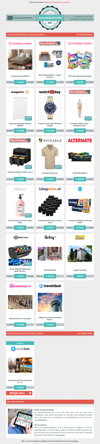 Beste Asda, alle dagaanbiedingen van woensdag 19 augustus