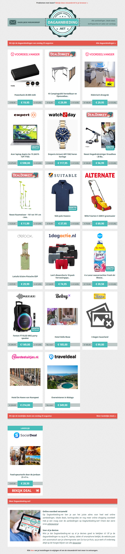 Beste Asda, alle dagaanbiedingen van zondag 23 augustus