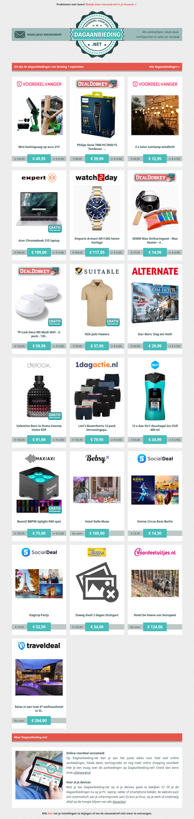 Beste Asda, alle dagaanbiedingen van dinsdag 1 september
