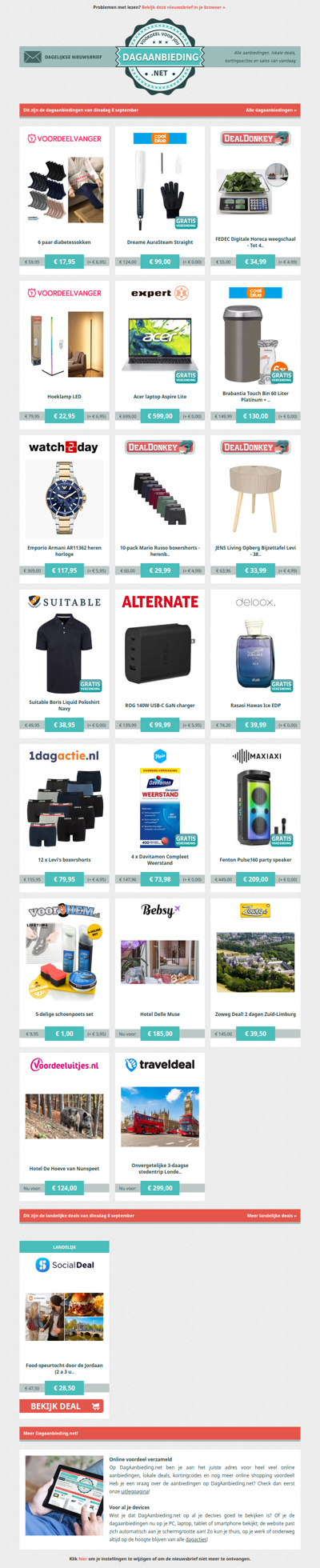 Beste Asda, alle dagaanbiedingen van dinsdag 8 september