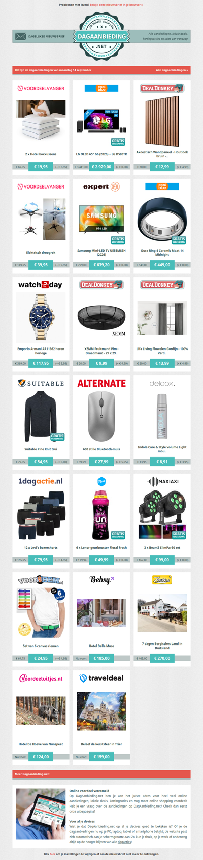 Beste Asda, alle dagaanbiedingen van maandag 14 september