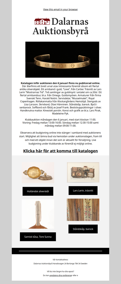 Auktionskatalog publicerad online