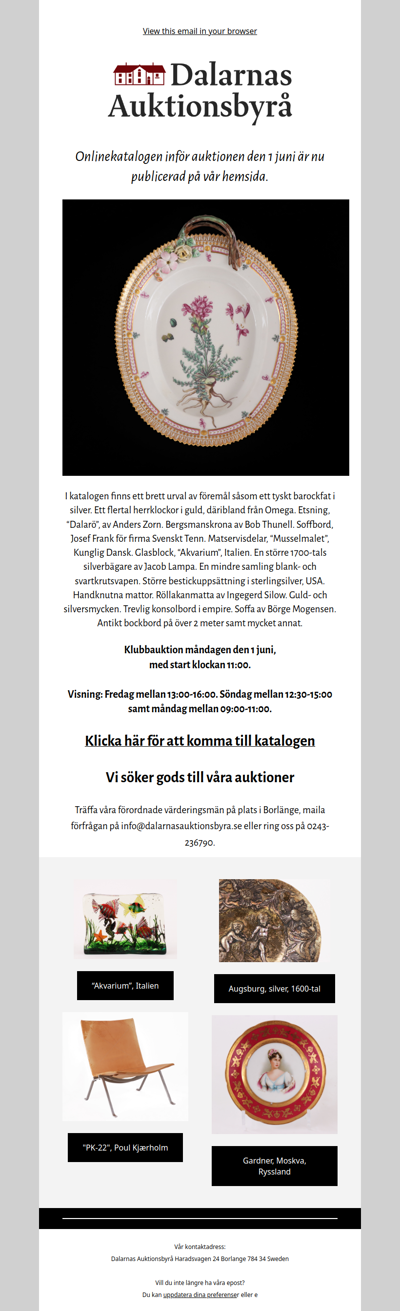 Månadsauktion den 1 juni
