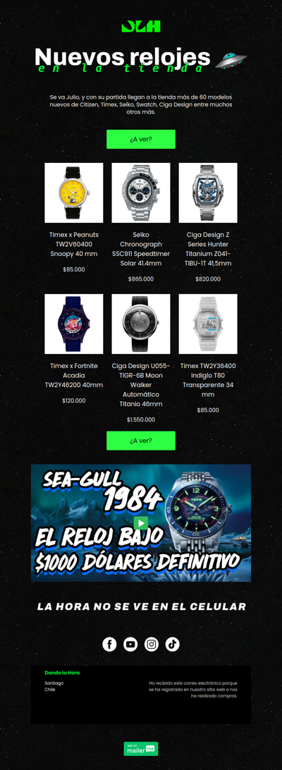 Nuevo mes, nuevos relojes en la tienda