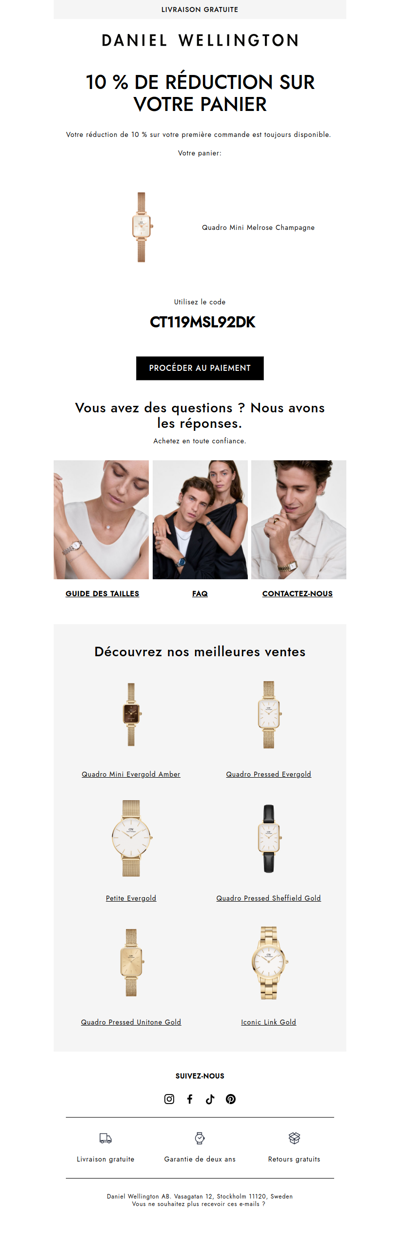 C'est votre dernière chance de bénéficier de 10 % de réduction