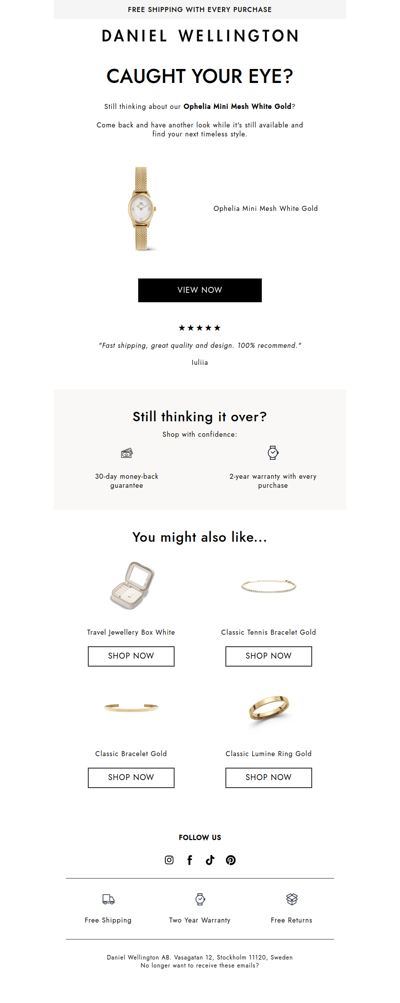 Ophelia Mini Mesh White Gold catch your eye?