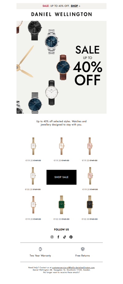 It’s here: Up to 40% off