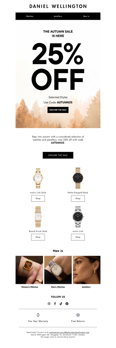 The Autumn Sale begins