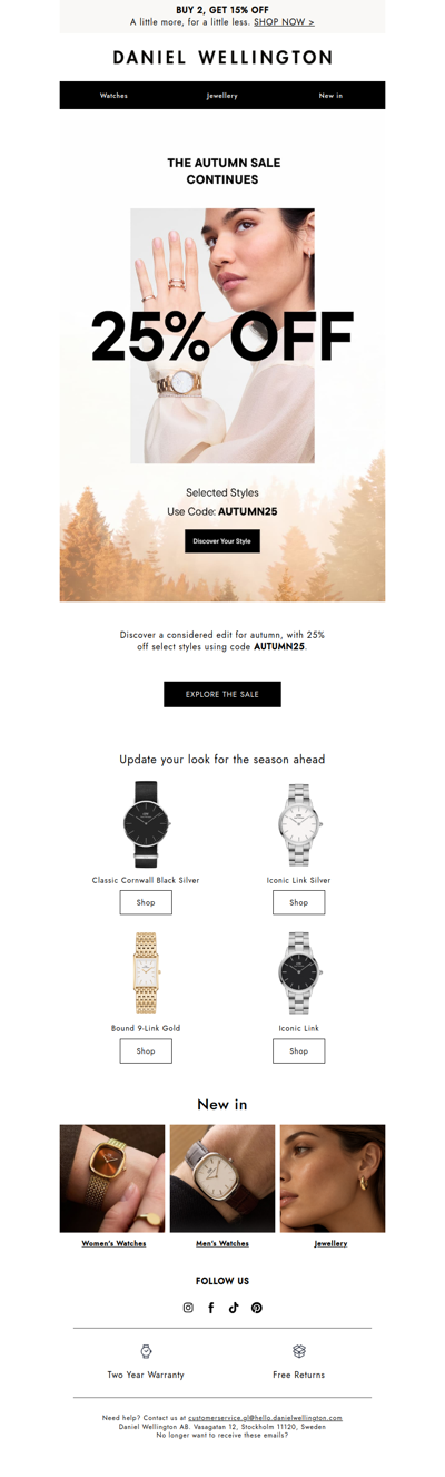 The Autumn Sale continues