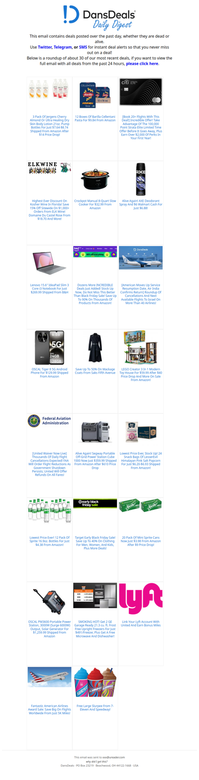 DansDeals Daily Digest for 11/06/2025