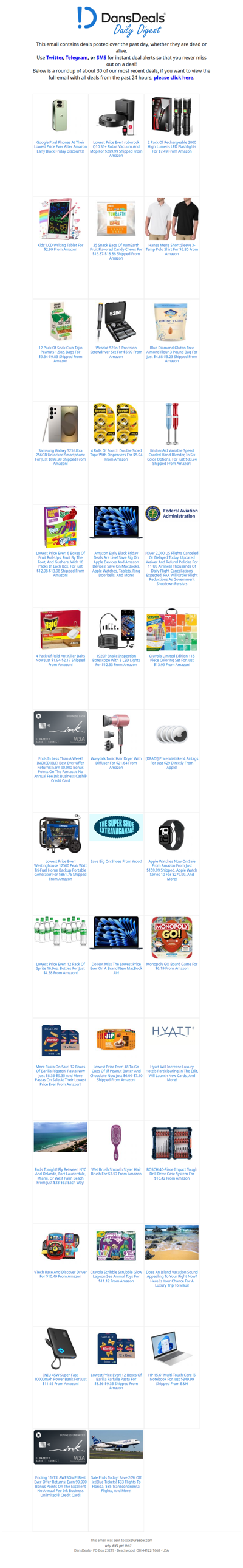 DansDeals Daily Digest for 11/07/2025